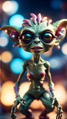 twisted rock star alien gremlin virgin pimp actress in heaven,bokeh like f/0.8, tilt-shift lens 8k, high detail, smooth render, down-light, unreal engine, prize winning