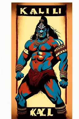 Great Kali Indian wrestler Carton 2d