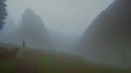 trail through the misty mountains