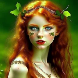 pretty girl, aged 19, ginger, faun, satyr, fantasy, attractive, narnia