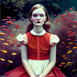 Astronaut, red dress