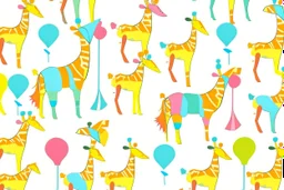 cool fun design party GIRAFFE theme simple 3 colours