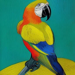 Portrait of a parrot Vincent van Gogh style