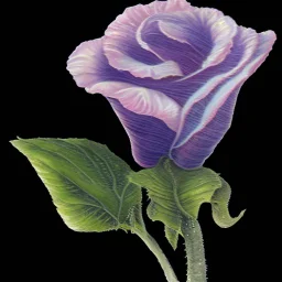 purple flower, greeting card illustration