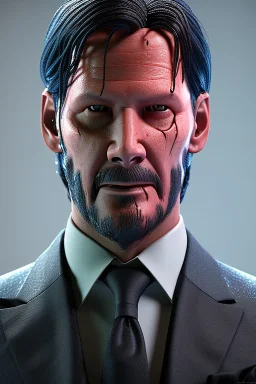  john wick, dramatic lighting, hyper-realistic, full body, Delorean