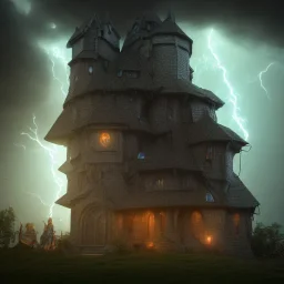 a magic shield, protecting a two story, suburban home, heavy dark storm encroaching, 8k resolution, high-quality, fine-detail, iridescent, intricate, digital art, detailed matte, volumetric lighting, illustration, 3D octane render, brian froud, howard lyon, selina french, anna dittmann, annie stokes, lisa parker, greg rutowski