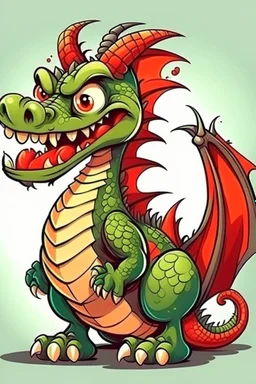 Cartoon style dragon