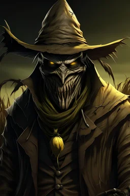 Image of a villain that looks like batman and scarecrow
