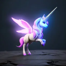 CM küre içinde fantastik unicorn ateşli kanatları olan