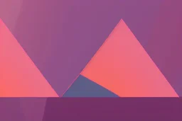 orange triangles, pink triangles, sunrise, mirror, painting