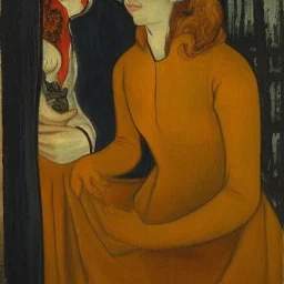 portray of women with van goch