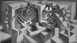 Opposing forces; Optical Art; M.C. Escher