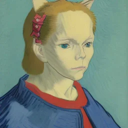 Portrait of a cat by Van Gogh