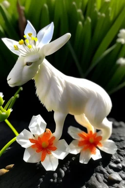 a gemse goat shape as a gemseroot flower