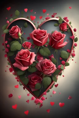 full of heart rose , valentin , day of love ,, heart ,flowers ,rose,