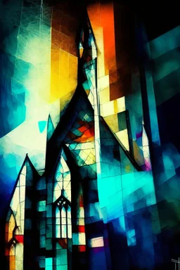 Church abstract, hurting