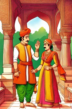 Birbal’s son asked Akbar to swap positions with him