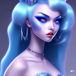 Evil princess full image froze blue hair