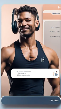 gym profile card and picture of person