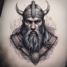 tattoo design of a Viking warrior