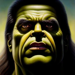 Ultra detailed fullbody Portrait in oil on canvas of The Immortal Hulk, extremely detailed digital painting, extremely detailed face,crystal clear Big Glowing eyes, mystical colors ,perfectly centered image, perfect composition, rim light, beautiful lighting, 8k, stunning scene, raytracing, anatomically correct, in the style of robert e howard and Ken Kelley and Ohrai Noriyoshi and Simon Bisley and tomzj1