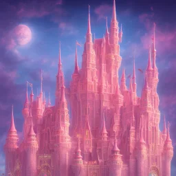 luminous pink castle