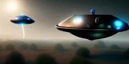 extra-terrestrial, 8K, photo realistic, highly detailed,liminous ufo, light colors