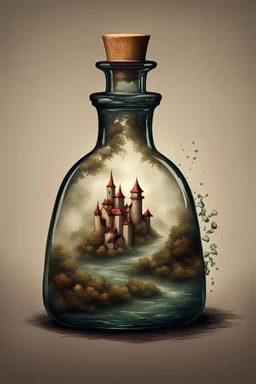 Impossible bottle with fantasy