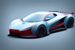 Supercar Vector 3d rendering isolated Vector