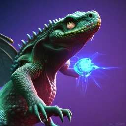 Reptile like creature, wings,Ultraviolet dimension, unreal emgine 5, 8k resolution, attractive, realistic, ultra detailed