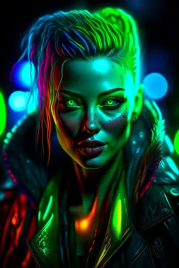 hyper real oil painting of cyberpunk Malkavian vampire portrait with clear blue-green eyes in spotlight feeling in control, zeiss prime lens, bokeh like f/0.8, tilt-shift lens 8k, high detail, smooth render, down-light, unreal engine, prize winning