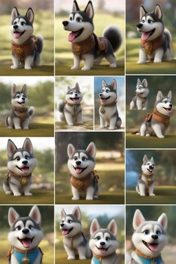 Pixar Style, Cute husky Dog, Anthropomorphic Dramatic Lighting, 8K, Portrait Realistic, Fine Detail, Photo Realistic Film, Intricate Detail, 3D Model, 3D Rendering, C4D, Blind Box , Trending On Artstation, Sharp Focus, Studio Photo, Intricate Details, Highly Detailed, By Greg Rutkowski