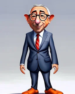 Cartoon of expresident Alvaro Uribe Vélez full body 4k without suit with shirt pants and shoes rat ears rat nose circular glasses grotesco