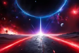 Star Trek Discovery void space with red bursts of Background