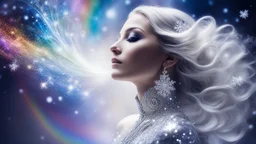 94. 영혼은 우주에 있다. 연성. 은색, 흰 연기, 환상, 바람이 잘 통하는 꽃무늬, 서사적, 멋진, 반짝임, 반짝이는, 액체 매체, 빛나는, 빛나는, 무지개 빛깔의, 5d, 16k, 수상 경력에 빛나는 사진, 초현실적, 섬세한 세부 묘사, 아름다운 구도, 선명한 윤곽, 스타더스트 , 눈송이, 음악, 사실적인 사진, 놀라운 색상, 네온, 청록색, 황금색, 상세한, 섬유, 은하계, 컬러 사진, 별 지도, 달, 환상적인 꽃, 별이 빛나는 하늘, 28mm 렌즈, 1/250C, ISO 10
