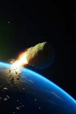 impact earth hit by large meteor