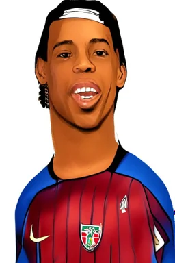 ronaldinho football player cartoon 2d