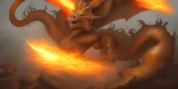 dragon god thunder fighting a dragon fire god