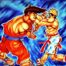 Ryu vs ken from street fighter by van go