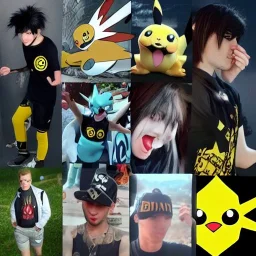 Pokemon dressed as BVB fan