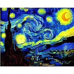 Portrait of the stars Vincent van Gogh style