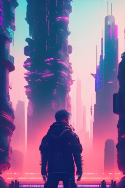 cyberpunk city back drop