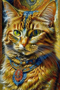 Portrait of a cat by Louis wain