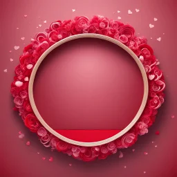 Frame red round Valentine's Day