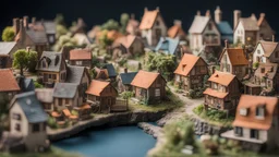 An image that expresses the world that has become a miniature village , 8K, REAL, STYLE RAW.