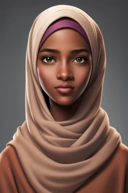 buatkan gambar karakter remaja usia 16 tahun,berkulit sawo matang dan berhijab