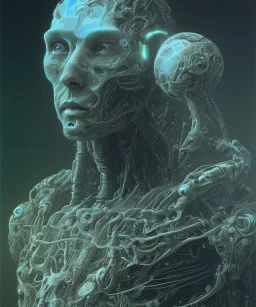 artificial intelligence. ink, poster, beksinski