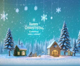 Cute tiny world Christmas diorama