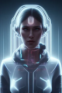 cyberpunk, head, women, portrai, tron