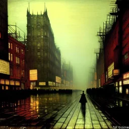 Corner building Metropolis by john atkinson Grimshaw,